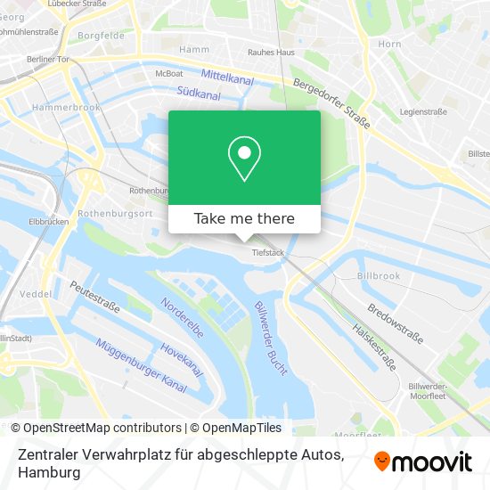 Zentraler Verwahrplatz für abgeschleppte Autos map