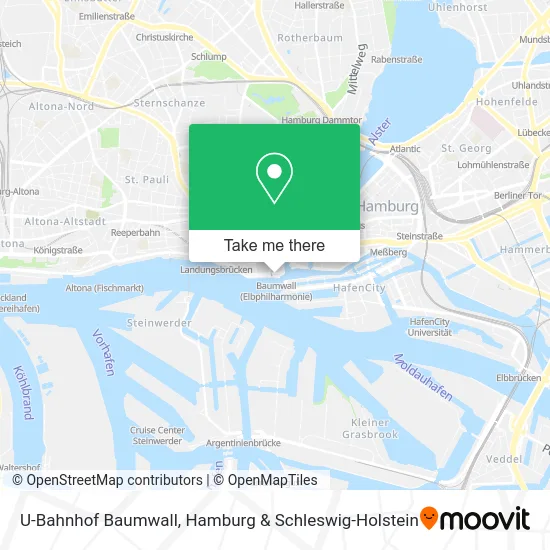 Карта U-Bahnhof Baumwall