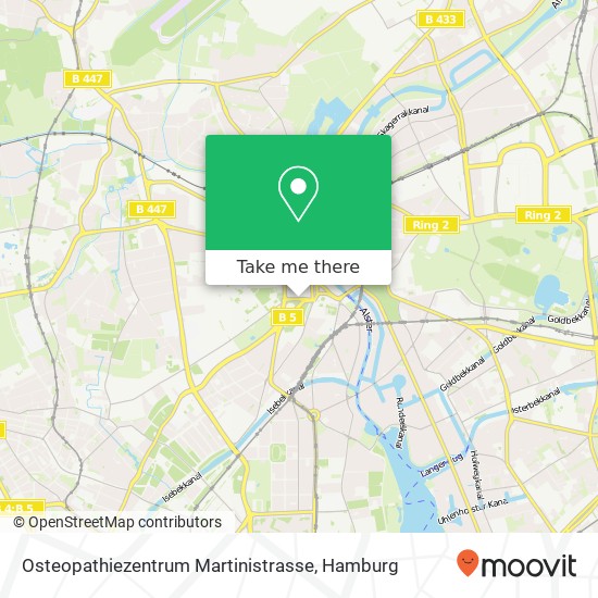 Osteopathiezentrum Martinistrasse map