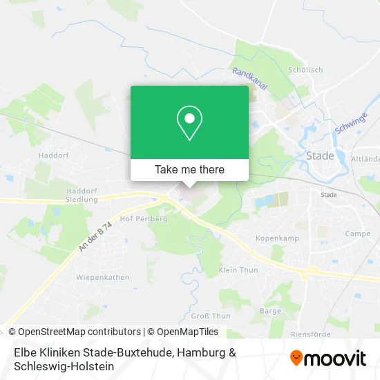 Карта Elbe Kliniken Stade-Buxtehude