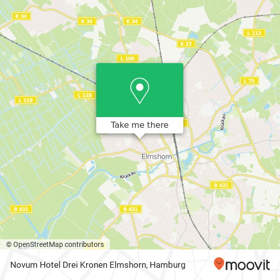 Novum Hotel Drei Kronen Elmshorn map