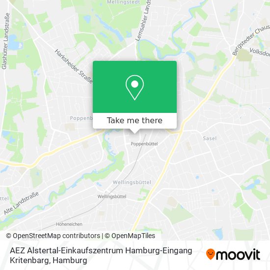 Карта AEZ Alstertal-Einkaufszentrum Hamburg-Eingang Kritenbarg