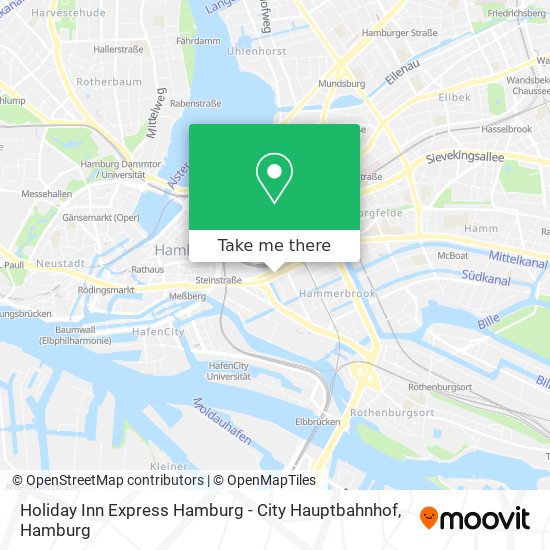 Карта Holiday Inn Express Hamburg - City Hauptbahnhof