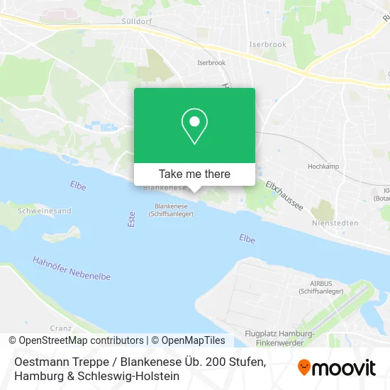 Карта Oestmann Treppe / Blankenese Üb. 200 Stufen