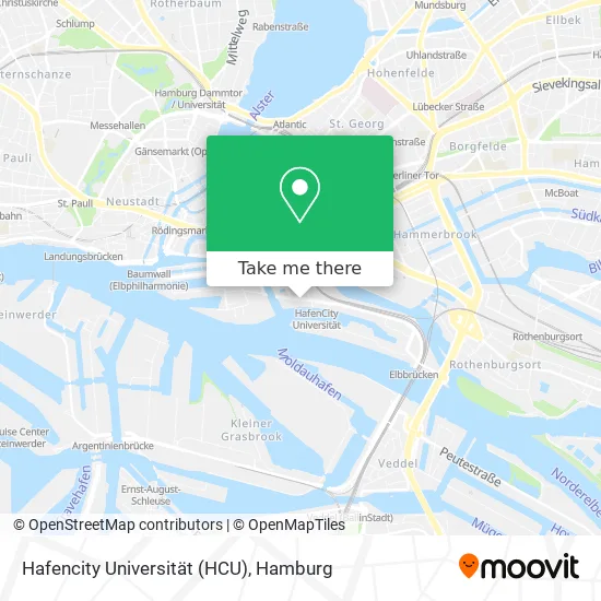 Карта Hafencity Universität (HCU)
