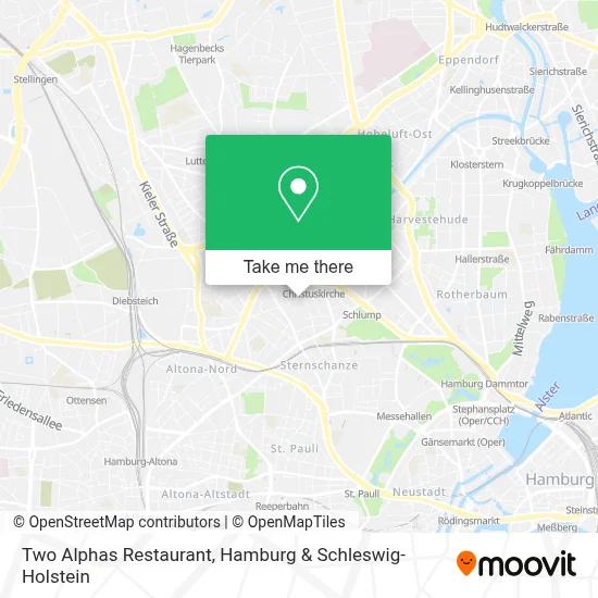Two Alphas Restaurant map