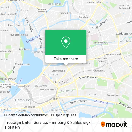 Treuorga Daten Service map