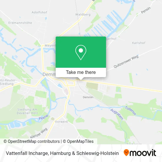 Vattenfall Incharge map