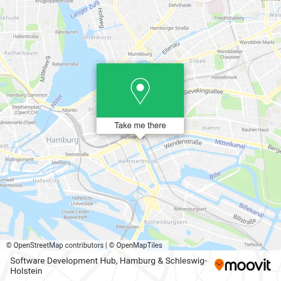 Software Development Hub map