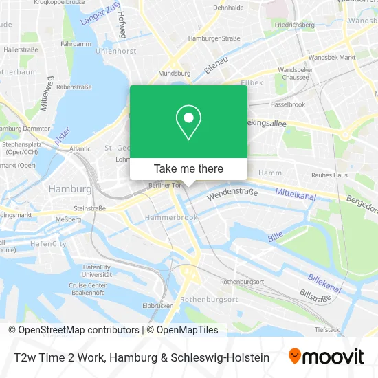 T2w Time 2 Work map