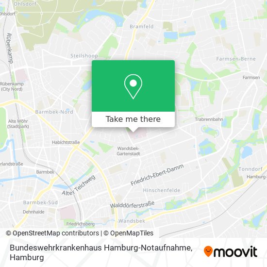 Bundeswehrkrankenhaus Hamburg-Notaufnahme map