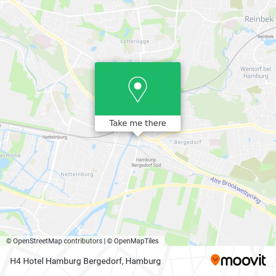 H4 Hotel Hamburg Bergedorf map