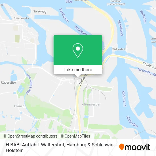 Карта H BAB- Auffahrt Waltershof