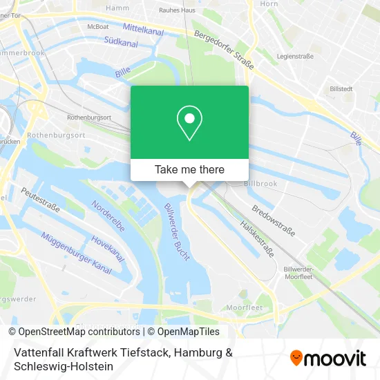 Карта Vattenfall Kraftwerk Tiefstack