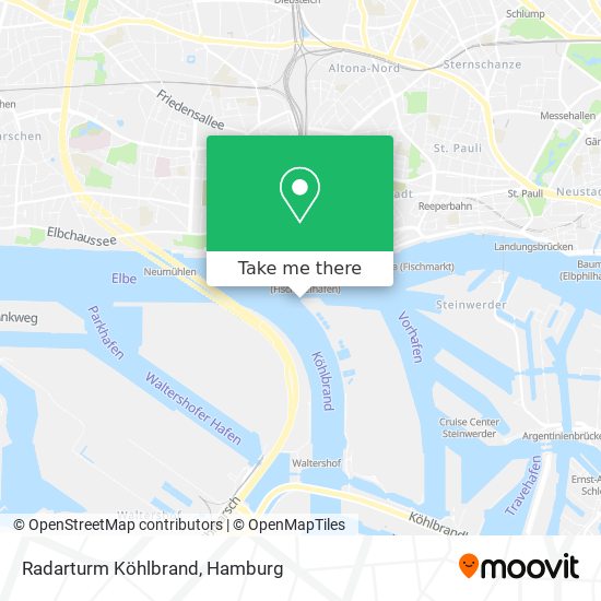 Radarturm Köhlbrand map