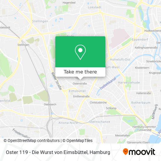 Oster 119 - Die Wurst von Eimsbüttel map