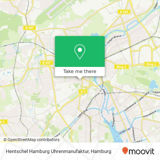 Hentschel Hamburg Uhrenmanufaktur map