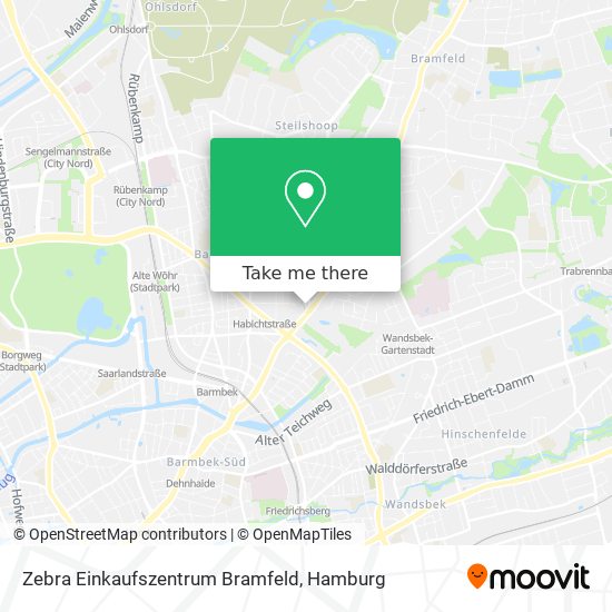 Карта Zebra Einkaufszentrum Bramfeld