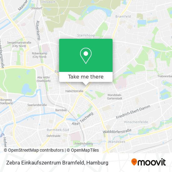 Zebra Einkaufszentrum Bramfeld map