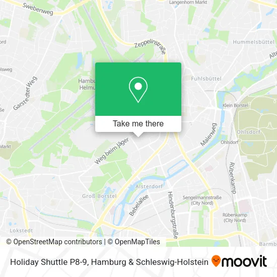 Holiday Shuttle P8-9 map