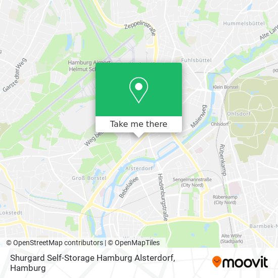 Shurgard Self-Storage Hamburg Alsterdorf map