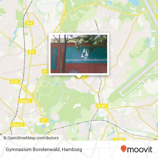 Gymnasium Bondenwald map