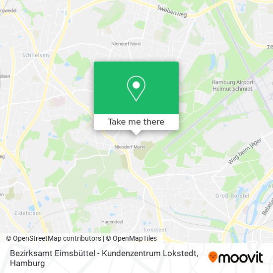 Bezirksamt Eimsbüttel - Kundenzentrum Lokstedt map