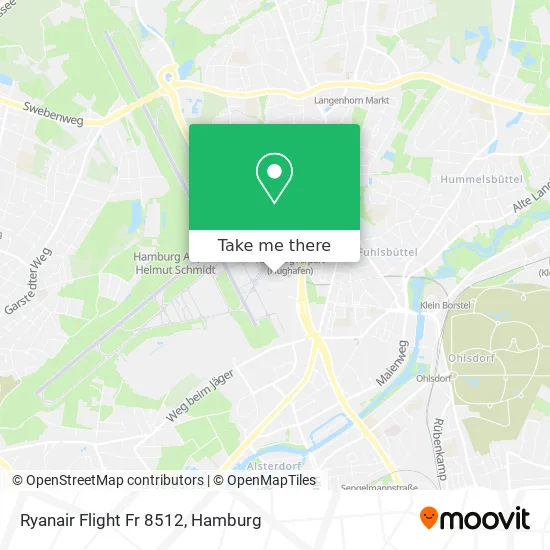 Карта Ryanair Flight Fr 8512