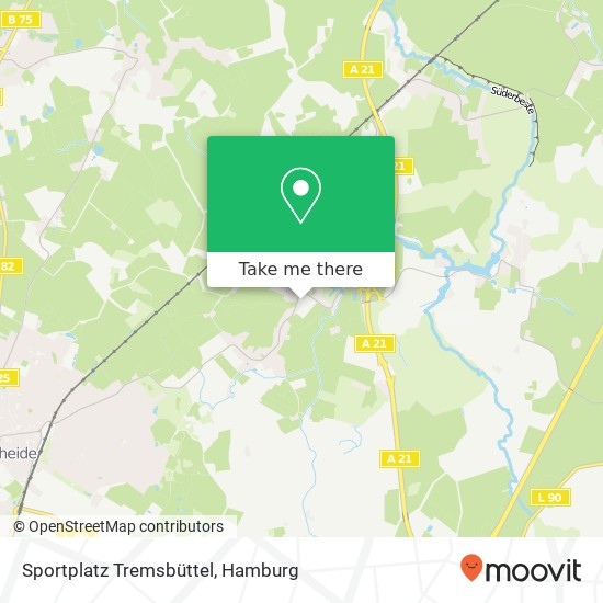 Sportplatz Tremsbüttel map