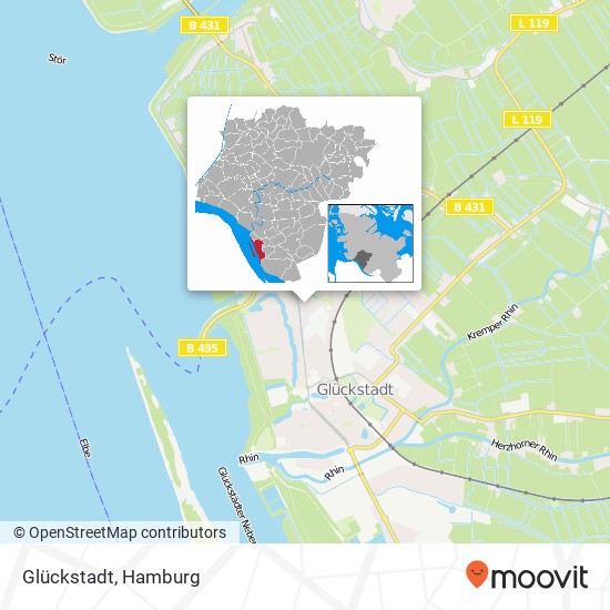 Glückstadt map