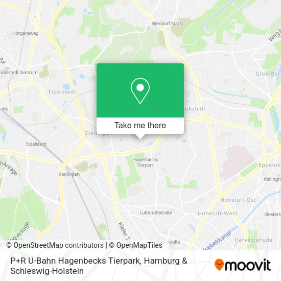 Карта P+R U-Bahn Hagenbecks Tierpark
