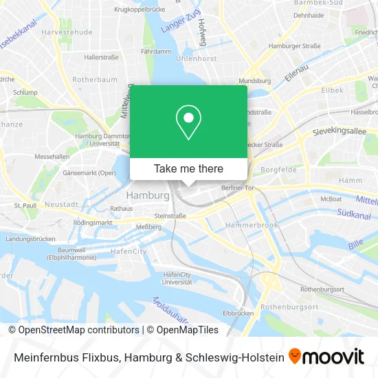 Карта Meinfernbus Flixbus