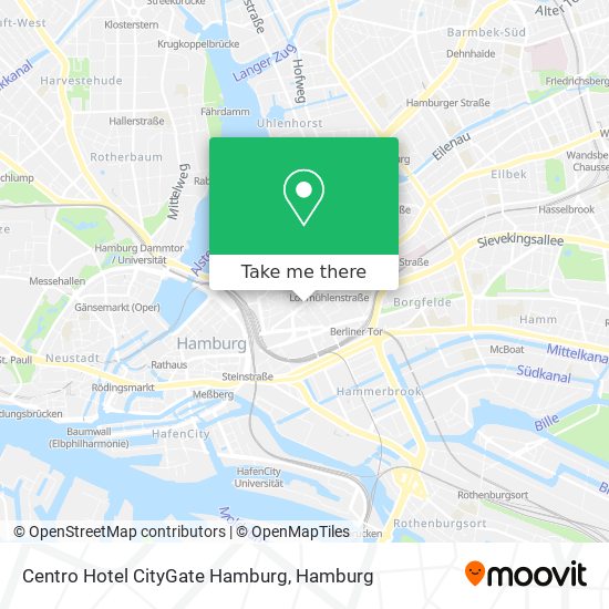 Centro Hotel CityGate Hamburg map