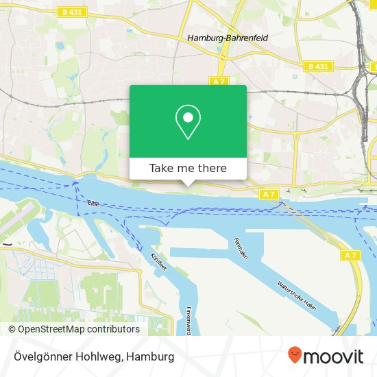 Övelgönner Hohlweg map