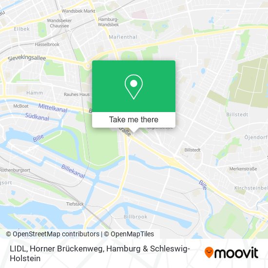 LIDL, Horner Brückenweg map