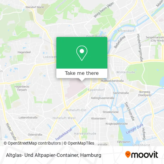 Карта Altglas- Und Altpapier-Container