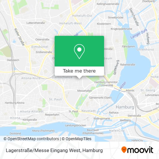 Карта Lagerstraße/Messe Eingang West