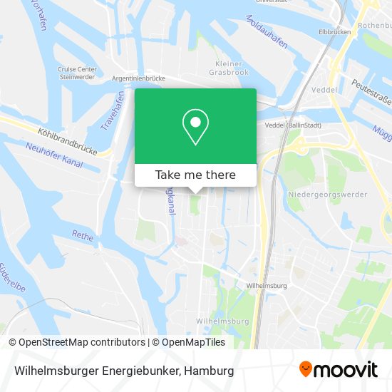 Wilhelmsburger Energiebunker map