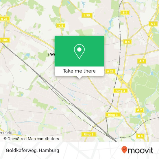 Goldkäferweg map