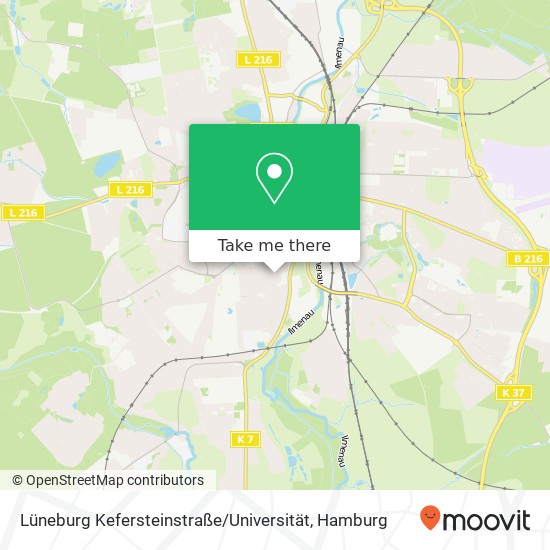 Lüneburg Kefersteinstraße / Universität map