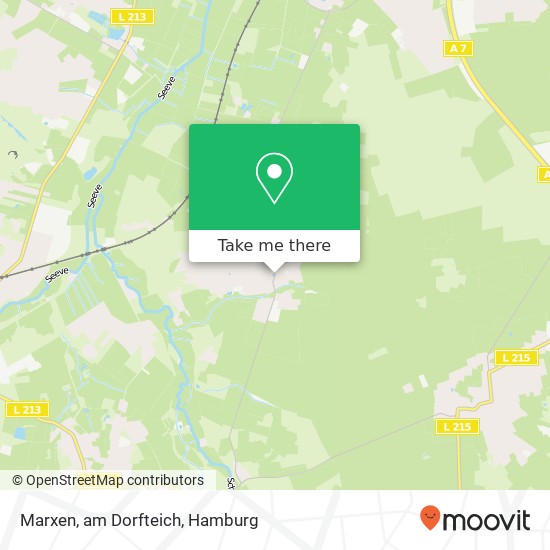 Marxen, am Dorfteich map
