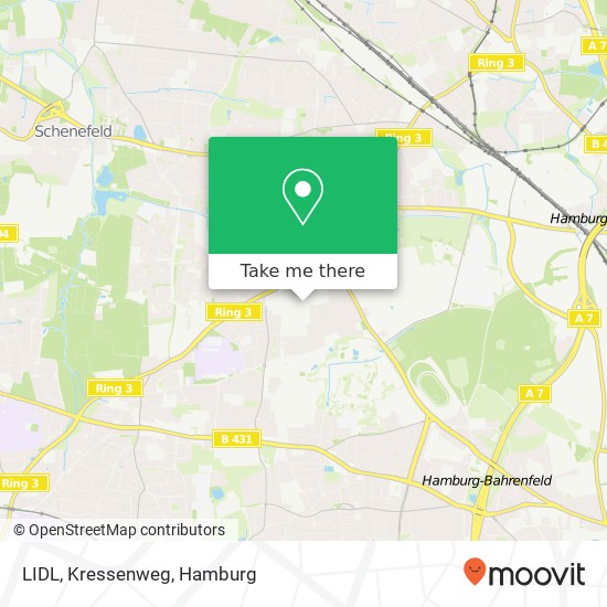 LIDL, Kressenweg map