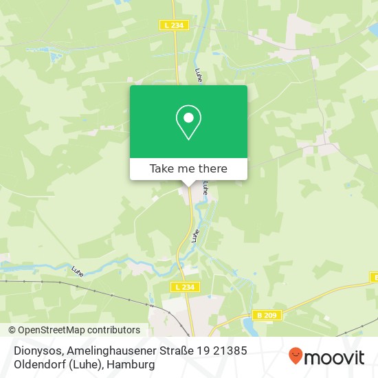 Карта Dionysos, Amelinghausener Straße 19 21385 Oldendorf (Luhe)