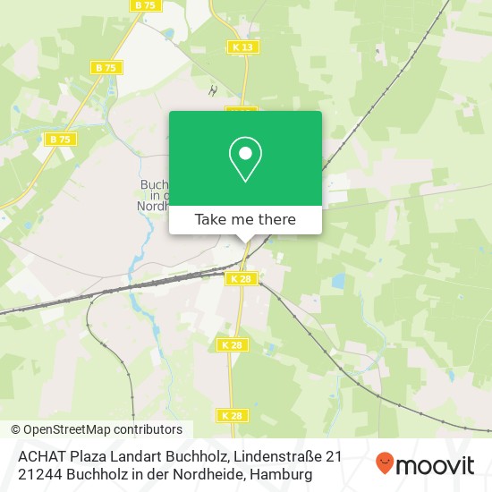 Карта ACHAT Plaza Landart Buchholz, Lindenstraße 21 21244 Buchholz in der Nordheide