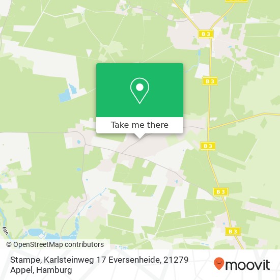 Карта Stampe, Karlsteinweg 17 Eversenheide, 21279 Appel