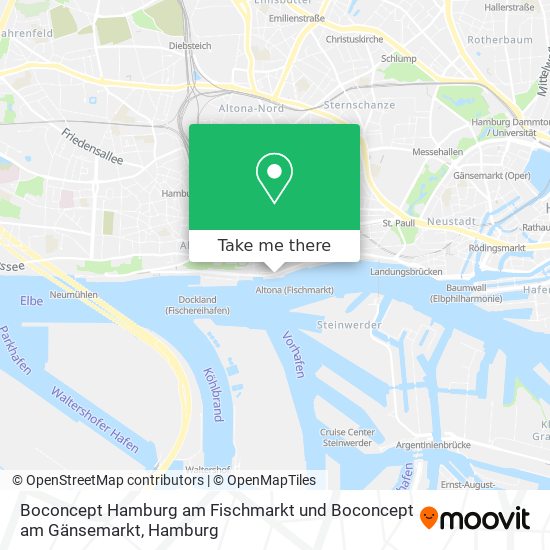 Boconcept Hamburg am Fischmarkt und Boconcept am Gänsemarkt map