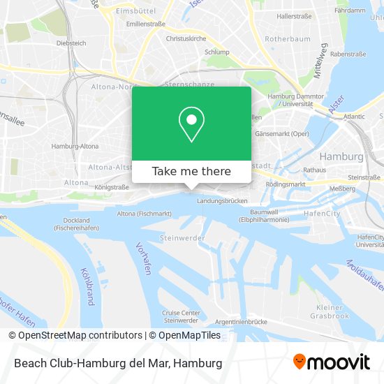 Beach Club-Hamburg del Mar map