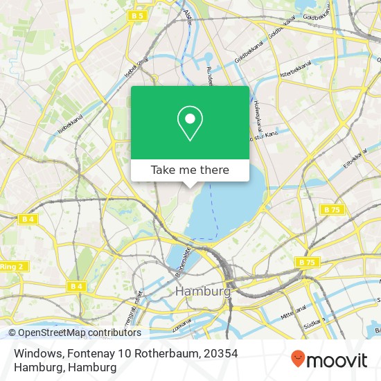 Карта Windows, Fontenay 10 Rotherbaum, 20354 Hamburg
