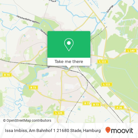 Issa Imbiss, Am Bahnhof 1 21680 Stade map