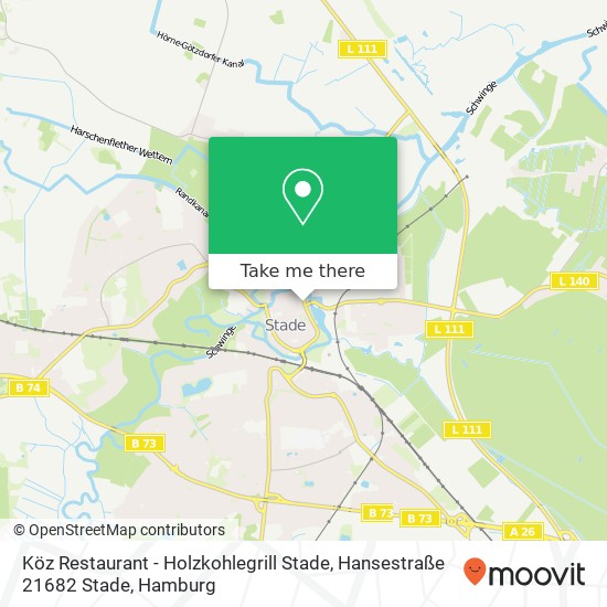 Köz Restaurant - Holzkohlegrill Stade, Hansestraße 21682 Stade map